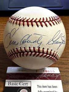 ENOS "COUNTRY" SLAUGHTER 3 SIGNED AUTOGRAPHED OAL BASEBALL! Cardinals! HOF! JSA! - Picture 1 of 2