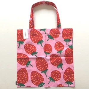 marimekko PIENI MANSIKKA Bolso de Mano Bolso de Compras Eco Bolso Rosa - Imagen 1 de 3