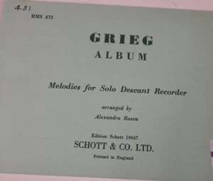Grieg melodies for solo descant recorder - Picture 1 of 2
