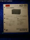 Sony Service Manual Hst 111 Component System (#3308)