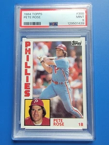 Pete Rose 1984 Topps Baseball Card #300 PSA 9 MINT - Picture 1 of 12