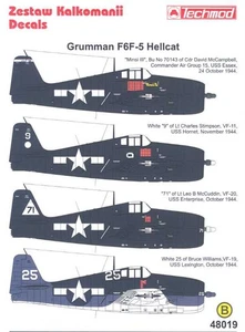 Techmod Decals 1/48 GRUMMAN F6F-5 HELLCAT Fighter - Picture 1 of 4