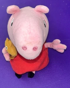 Vestido rojo de peluche TY Peppa Pig juguete suave de 7 pulgadas - Imagen 1 de 3