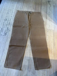 Carhartt Loose Fit Firm Duck Double-Front Utility Work Pant 44x34 Sun Faded - Picture 1 of 6
