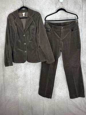 Traje Venezia Marrón Pana Mujer, Blazer Talla 18/20 y Pantalones Talla 16” Foto 1 de 4