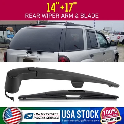 Brazo limpiaparabrisas trasero duradero de 14""+17"" y hoja de lluvia para parabrisas para GMC Envoy 07-09 Foto 1 de 4