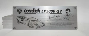 1/8 Lamborghini Countach LP5000 QV Metall Typenschild Plakette für GT Spirit - Bild 1 von 2