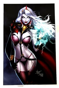 LADY DEATH EXCLUSIVE SIGNED COFFIN CUSTOM LIMITED EDITION ART PRINT COA NM+ - Picture 1 of 3