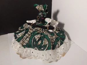 HANDMADE ETHNIC AFRICA SENEGAL NATIONAL COSTUME DOLL SOTIBA SIMPAFRIC FABRIC  - Picture 1 of 9