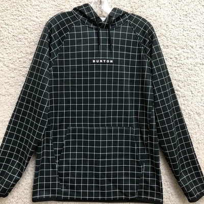 Moletom Burton com capuz médio adulto preto janela pulôver casual masculino M - Imagem 1 de 4