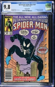 Spettacolare Spider-Man #107 Edicola CGC 9.8 • 1° Sin-Eater Marvel Comics 1985 - Foto 1 di 2