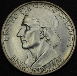 1937 Daniel Boone Commemorative Silver Half Dollar 50C (MS UNC) - Cleaning - Picture 1 of 3