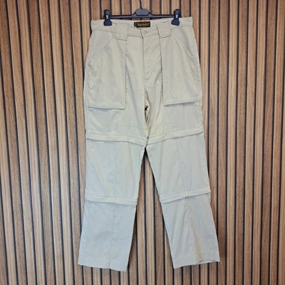Timberland Convertible Trousers 34 Shorts 3/4 Beige Cotton Straight Leg W34 L32 - Image 1 of 4