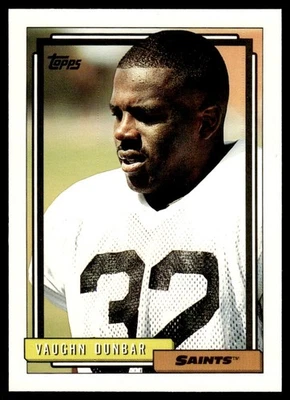 1992 Topps Vaughn Dunbar New Orleans Saints #703 - Image 1 of 2