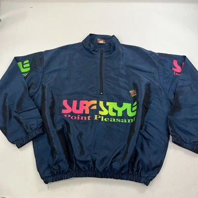Vintage Surf Stye Windbreaker Jacket Pullover ONE SIZE Point Pleasant NJ Surf - Image 1 of 4