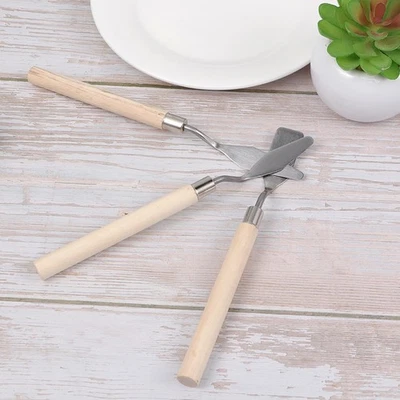  3 pcs Gouache Pigment Mélangez outil Scraper de peinture à l'huile acrylique - Photo 1/4