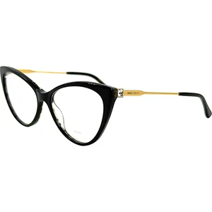 Jimmy Choo JC359 Womens Plastic Eyeglass Frame 07T3 Black Animalier 55-16 Italy - Picture 1 of 6