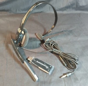 Plantronics Audio 610 Mono Headband Computer Corded Headset with USB Adapter NEW - Picture 1 of 6