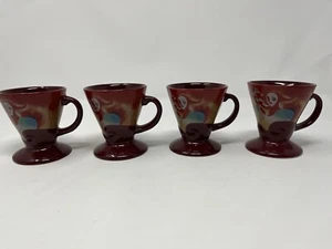 4pc Frangelico Liqueur Travel Coffee Tea Cups Signed by Linda Frichtel 1999 4 - Picture 1 of 7