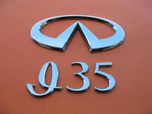 2002 INFINITI I35 REAR LID CHROME EMBLEM LOGO BADGE SIGN SYMBOL SET 02 03 04 #3 - Picture 1 of 5