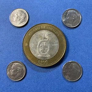 💰1/2 Troy oz Rare Silver Mexican Coin Mexico $100 Pesos 2004 KM# 695 Sinaloa - Picture 1 of 4