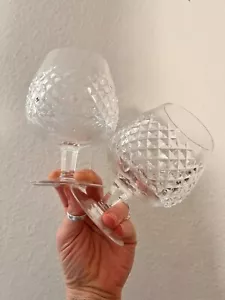 4 Waterford Crystal Glass Vintage Alana Waffle Pattern Stem Glass - Picture 1 of 4