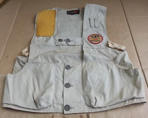 Vtg 10X Hunting Shooting Trap Vest Sz 38 BROWNING & LAS VEGAS TRAP CLUB Patches - Picture 1 of 7