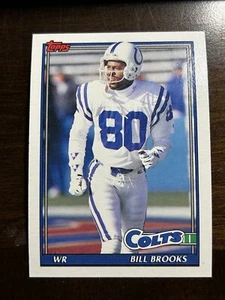 Tarjeta de fútbol americano Bill Brooks 1991 Topps91 #337 WR Indianapolis Colts - Imagen 1 de 2