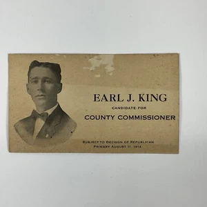 1914 Chillicothe Ohio Ross County Commissioner candidato cartolina pubblicitaria foto - Foto 1 di 5