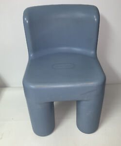 Vintage Little Tikes Child Size Light Slate Country Blue Chair Chunky 