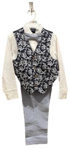 Nautica Boys 4 Pcs Blue Multi Print Suit Size 4 w/ Tags - Picture 1 of 3