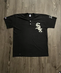 Vintage Chicago White Sox T-shirt By Russell Athletic Henley Button 1994 90’s - Picture 1 of 10