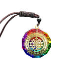 Chakra Pendant Necklace Resin Pendant Healing Crystal Sacred Chakra Necklace