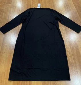 eileen fisher v neck dress, long sleeve, black size S, NWT - Picture 1 of 6