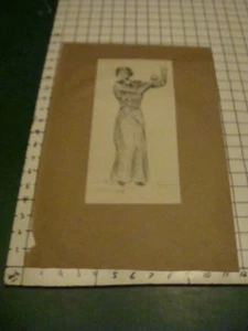 original drawing: aprox 1912, unsigned by Barnes --lady dancing - Picture 1 of 5