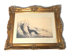Louis Icart Framed Matted Pencil Signed  “Coursing II” 26”x32” -Art Deco Print