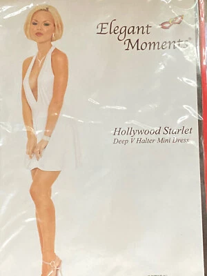 MOMENTOS ELEGANTES HOLLYWOOD STARLET MINI VESTIDO DISFRAZ HALLOWEEN Talla S Foto 1 de 2