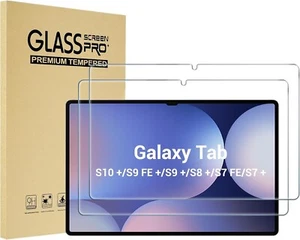 2 Pack Screen Protector for Samsung Galaxy Tab S10+/S9+/S9 FE+/S8+/S7+ 12.4 inch - Picture 1 of 7