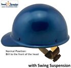 Style casquette MSA Skullgard avec suspension oscillante - bleu métallique personnalisé