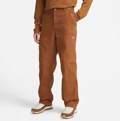 Pantalones de trabajo Nike Life para hombre de doble panel de algodón pesado talla 30x33 marrón Foto 1 de 4