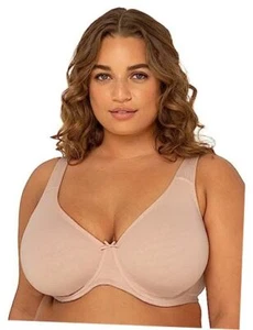 Fit For Me By Women's Plus Size Cotton Unlined Underwire Bra-Pinch 44DDD Sand - Picture 1 of 8