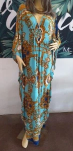 Dress hippie Gypsy Kaftan Kimono V-neck Gothic Cocktail Party Plus Maxi XXL 4XL - Picture 1 of 4