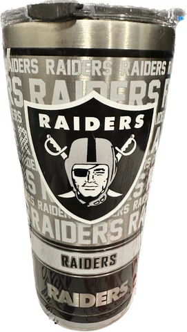 Tervis Edge 20oz Stainless Steel Tumbler With Lid - NFL - Oakland Raiders 2017 Cover