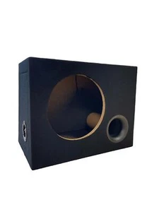 10" Ported Empty Sub Box Subwoofer Enclosure 25L MDF Black Carpted Boom Bass Box - Picture 1 of 7