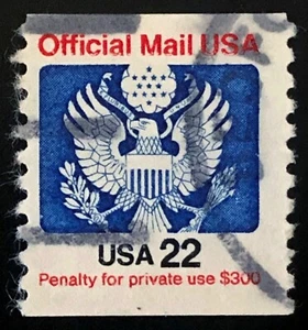 US 1985 #O136 22c Coil Official Mail VF Used - Picture 1 of 6
