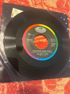 Sixteen Tons / Mule Train - Tennessee Ernie Ford 45 RPM Vinyl - Imagen 1 de 2