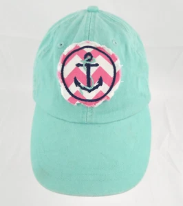 The Lucky Knot Blue/Teal Nautical Anchor Hat Slouch Fit Adult Strapback Cap - Picture 1 of 12