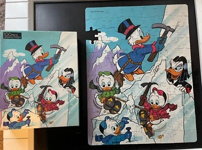 Disney Ducktales 1986 vintage 100 piezas Rompecabezas Golden Scrooge Falta 1 pieza Foto 1 de 4