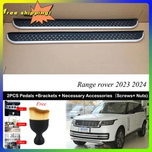 2 PIEZAS Se adapta a estriberas LR Range Rover 2023 2024 peldaño lateral fijo barra Nerf - Imagen 1 de 8