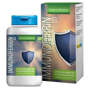 Immunoferrin, Lattofferina pura, 60 compresse con Vitamina C, Vitamina D e Zinco - Foto 1 di 5